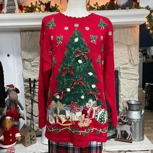 Vintage 1996 Heirloom Collectables Knit Christmas Sweater